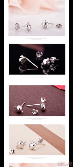 德隆首饰天使蛋天使小翼耳钉 纯银饰品，为优雅加分